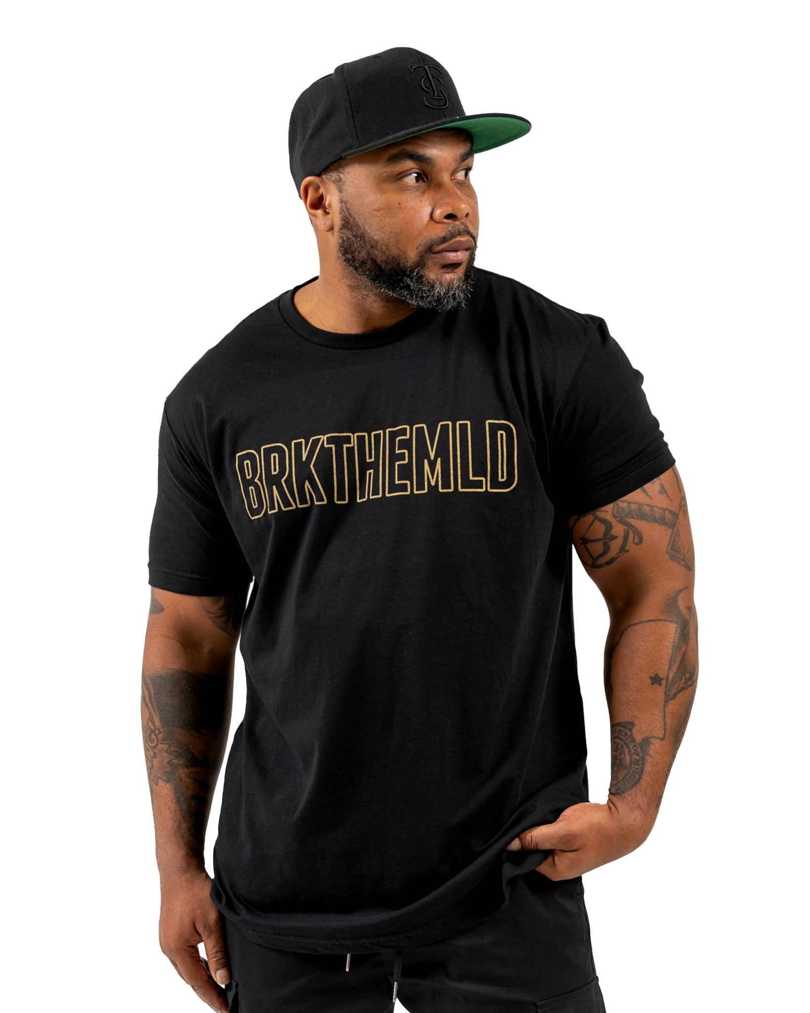 Classic BRKTHEMLD T-Shirt - Black w/ Gold